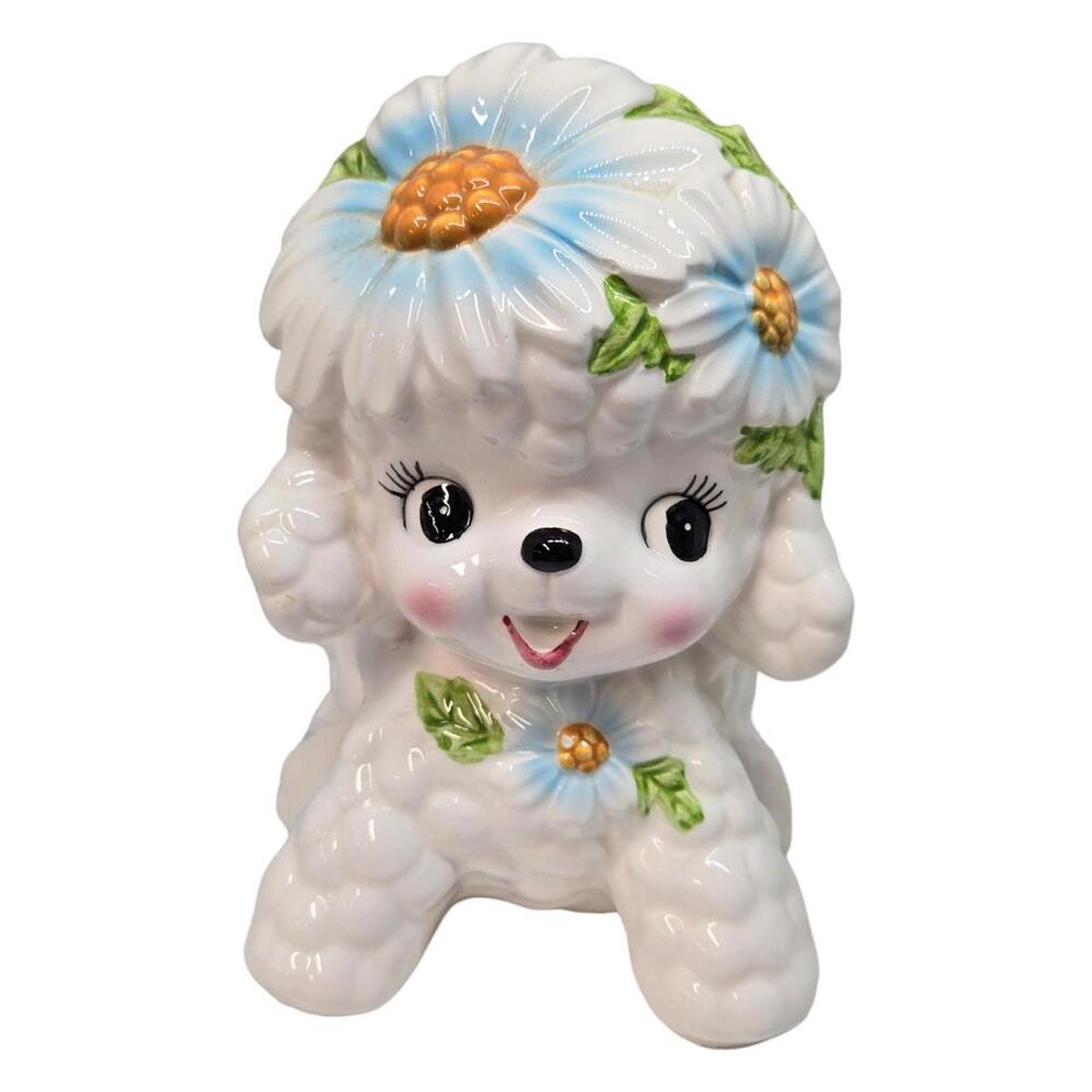 Vintage Relpo Ceramic Lamb Planter: Big Eyes Nursery Decor